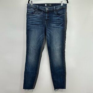 Kut from the Kloth Connie Ankle Skinny Jeans Two-Toned Raw Hem Size 10